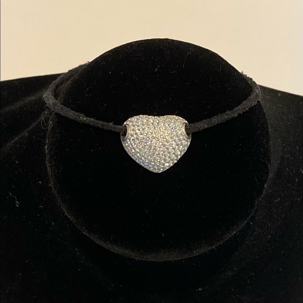 925 Dazzling Silver 1” Puffed Micro Pave Heart Pendant